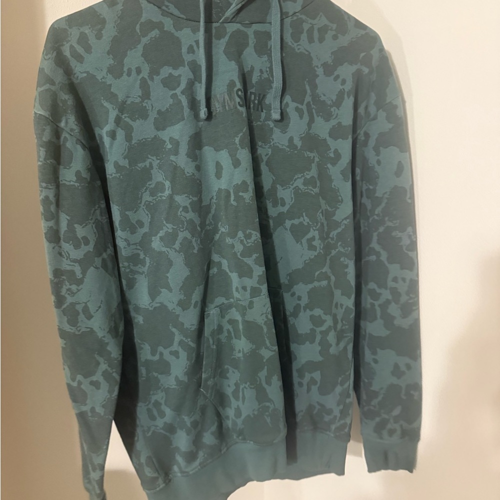 Gymshark Green Patterned Hoodie